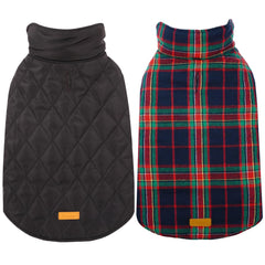 Kuoser waterproof dog coat in royal blue shown on a dog during rainy walks.