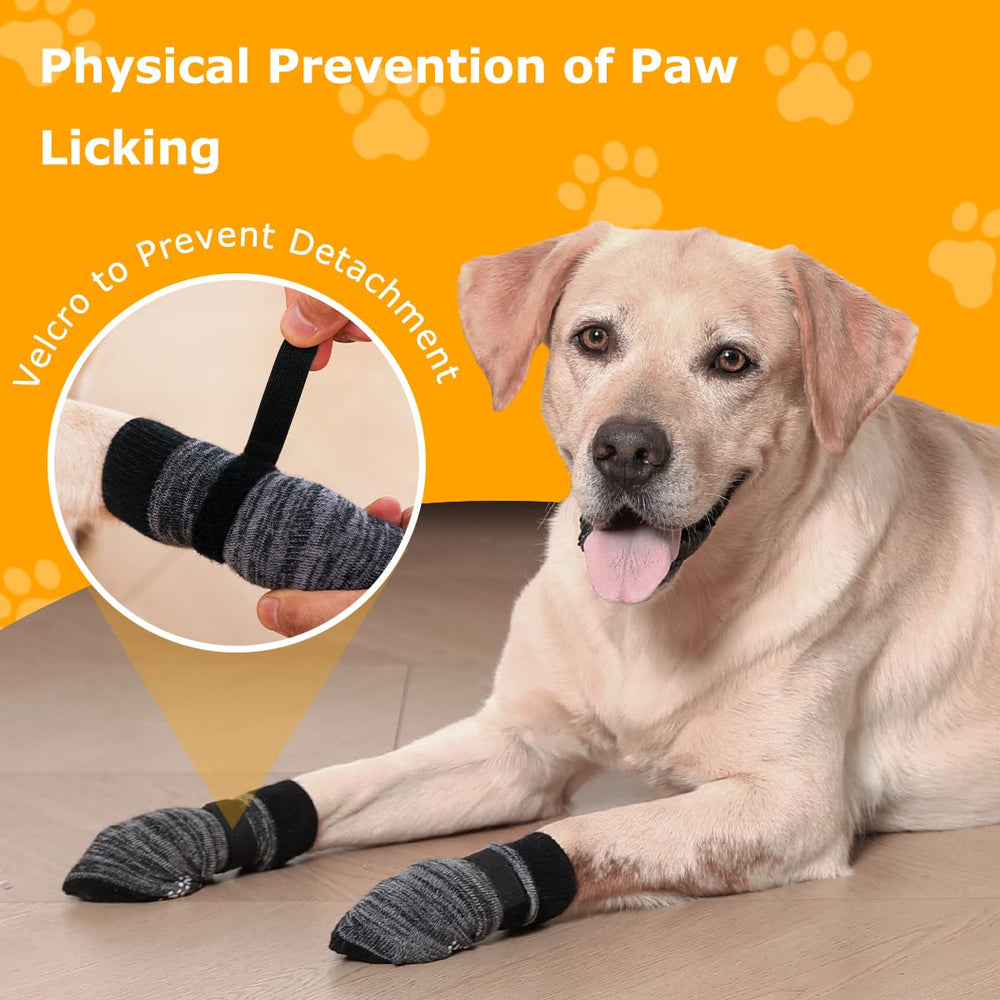 KUPAO dog socks feature adjustable straps for a secure, rubbing-free fit.