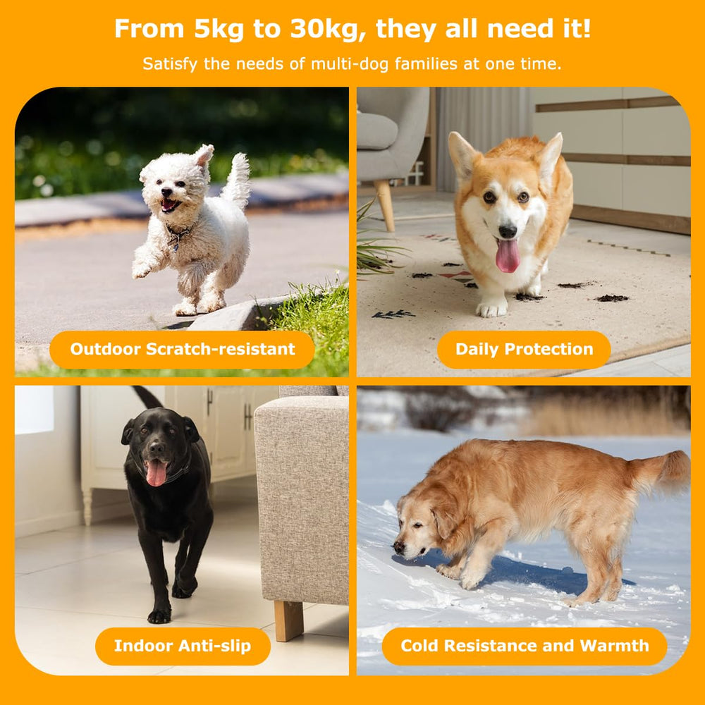 KUPAO dog socks non-slip design helps dogs maintain balance on tile and wood floors.
