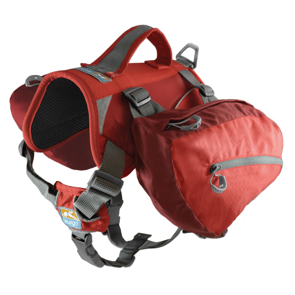 Kurgo Big Baxter dog pack side view highlights rugged durability for long hikes and trail adventures.