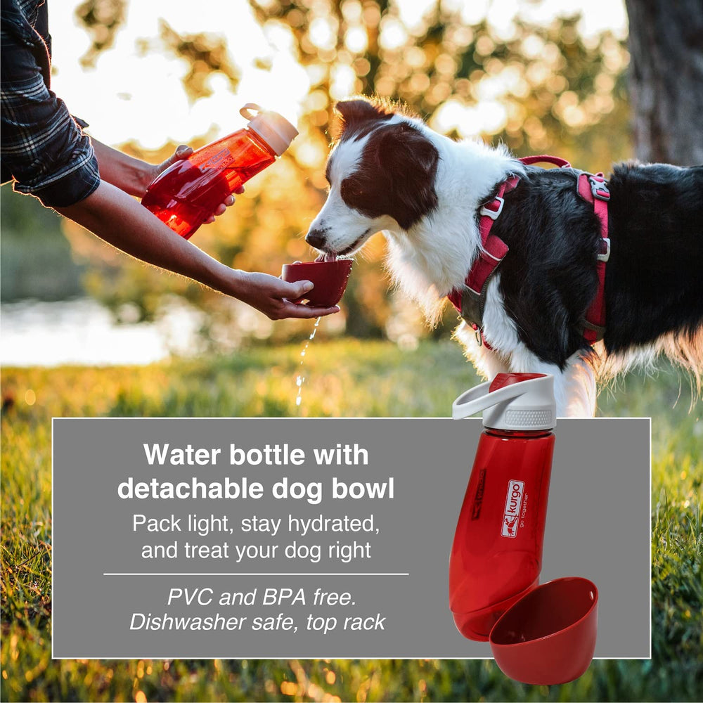 Kurgo Gourd detachable-bowl enables quick water for your dog.