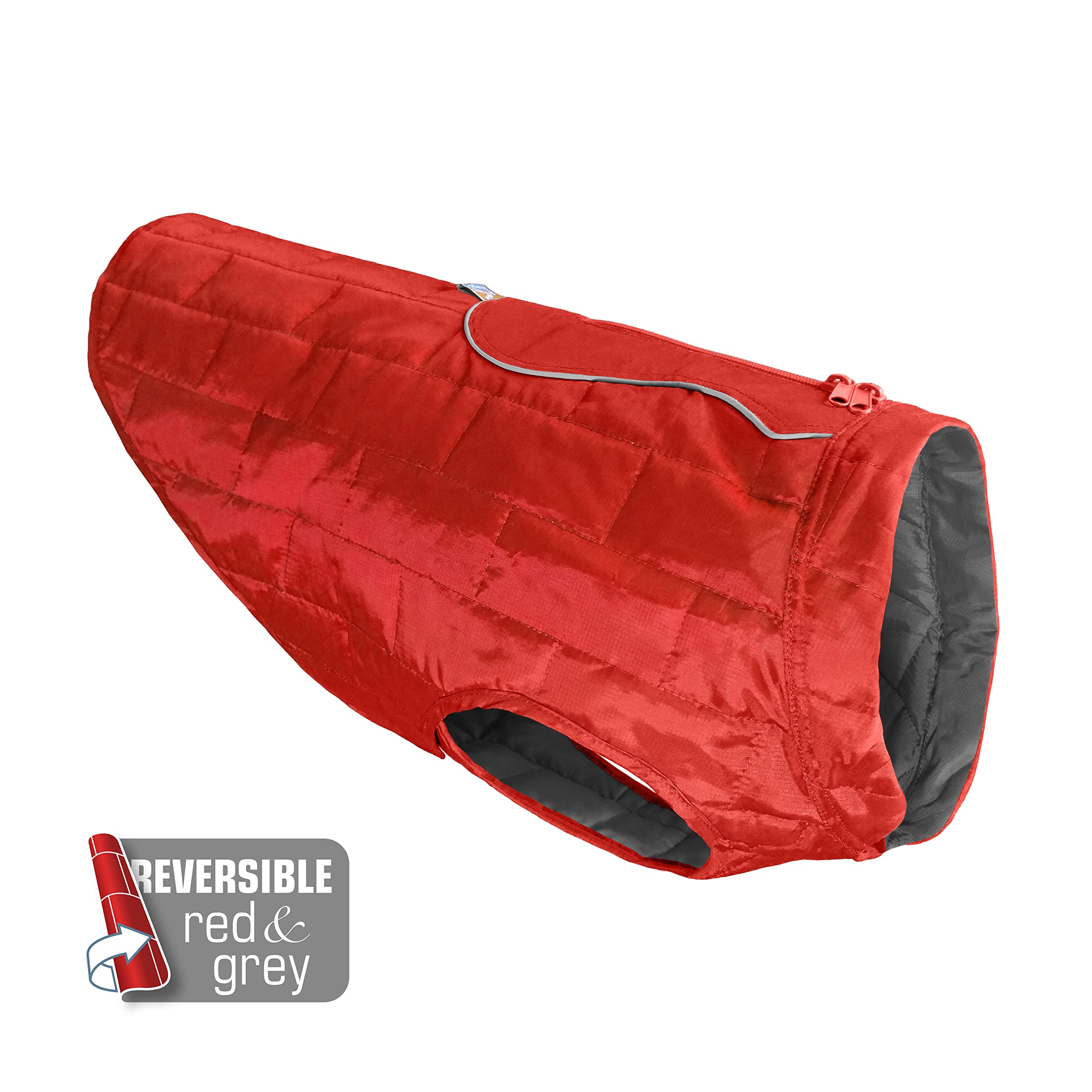Kurgo Loft Dog Jacket reversible colors offers two-tone styling for daily adventures.