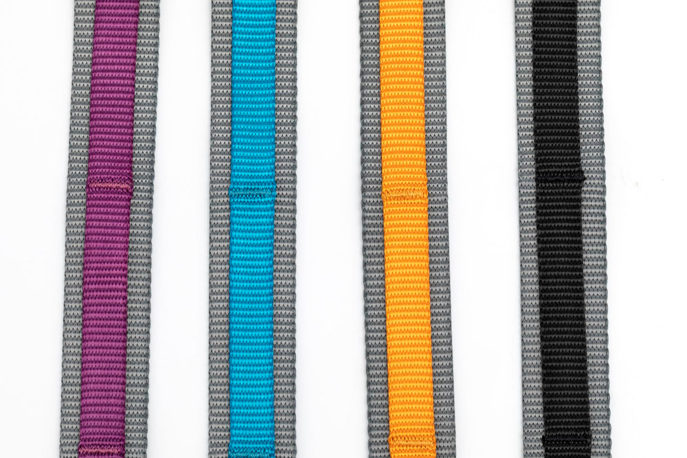 Kurgo Quantum 6-in-1 leash reflective stitching for visibility.