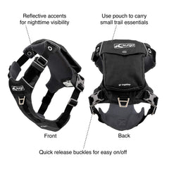 Kurgo Stash n' Dash Harness with four adjustment points for a secure fit.