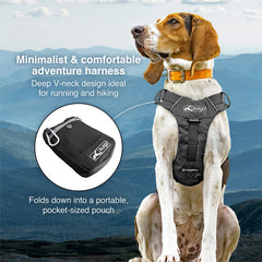Kurgo Stash n' Dash Harness unfolded and ready to wear for quick outings.