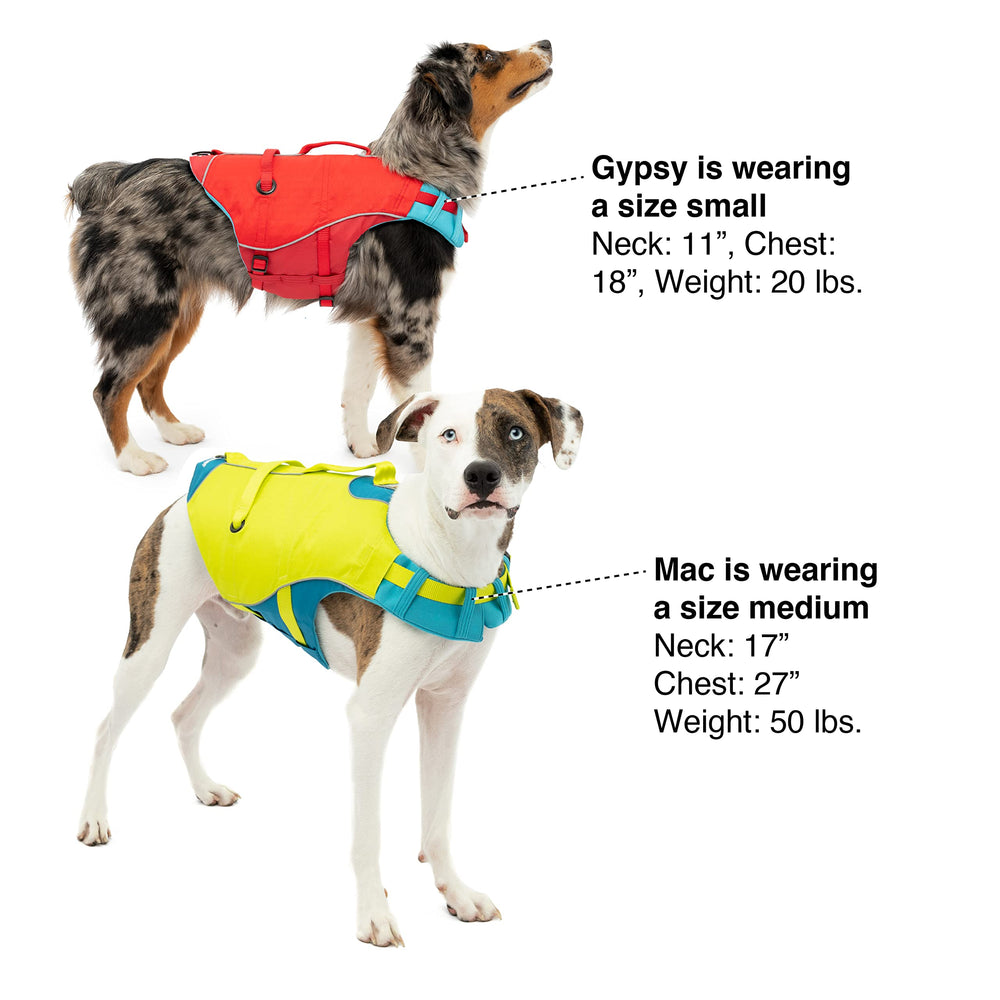 Kurgo Surf n' Turf life jacket neoprene liner adds comfort for all-day wear