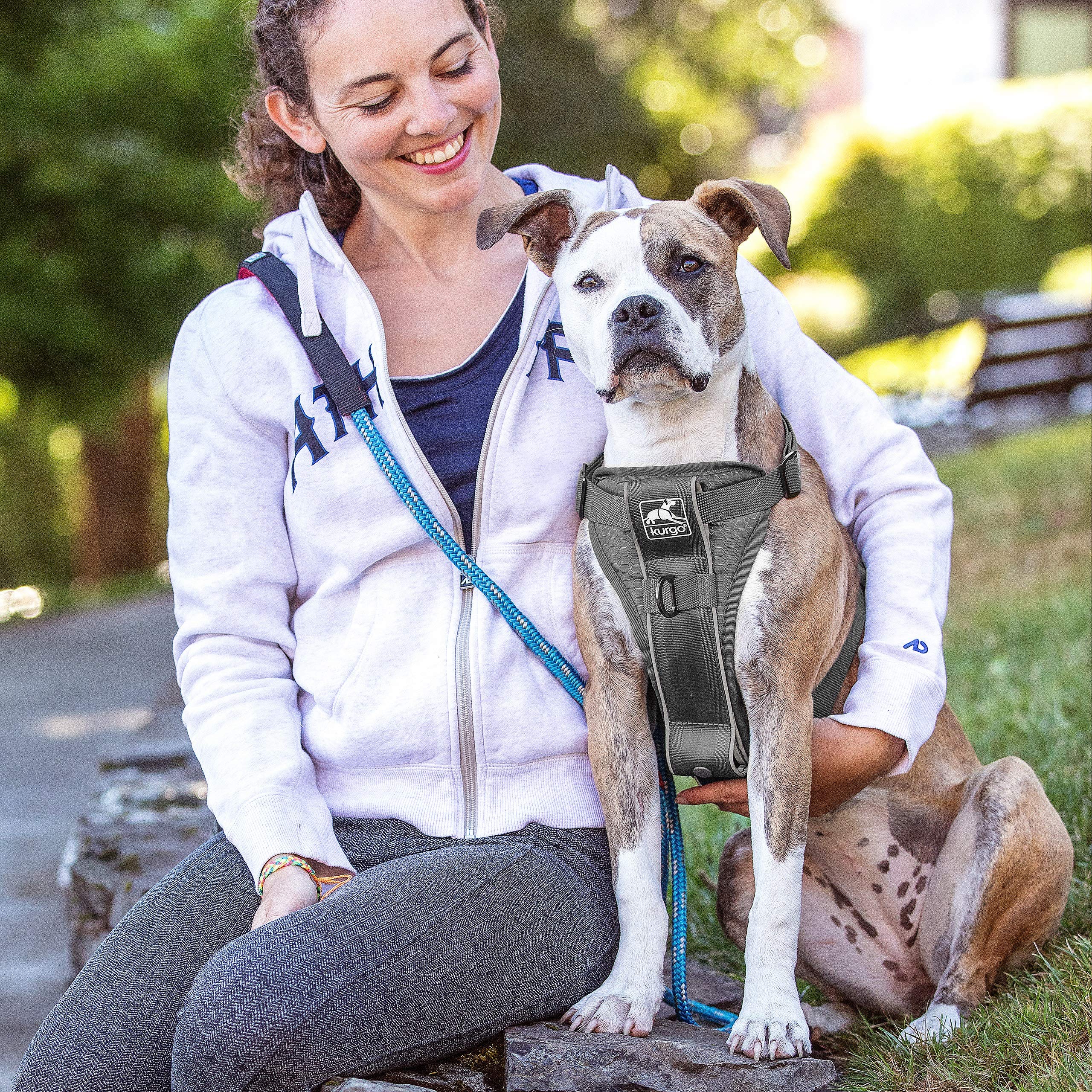 Kurgo Tru-Fit front leash attachment supports no-pull training.