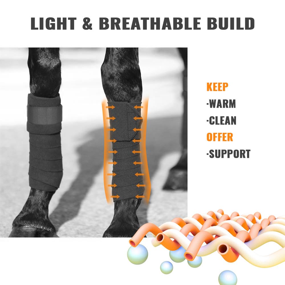KURSHOW leg wraps fleece close-up highlights breathable soft fleece material.