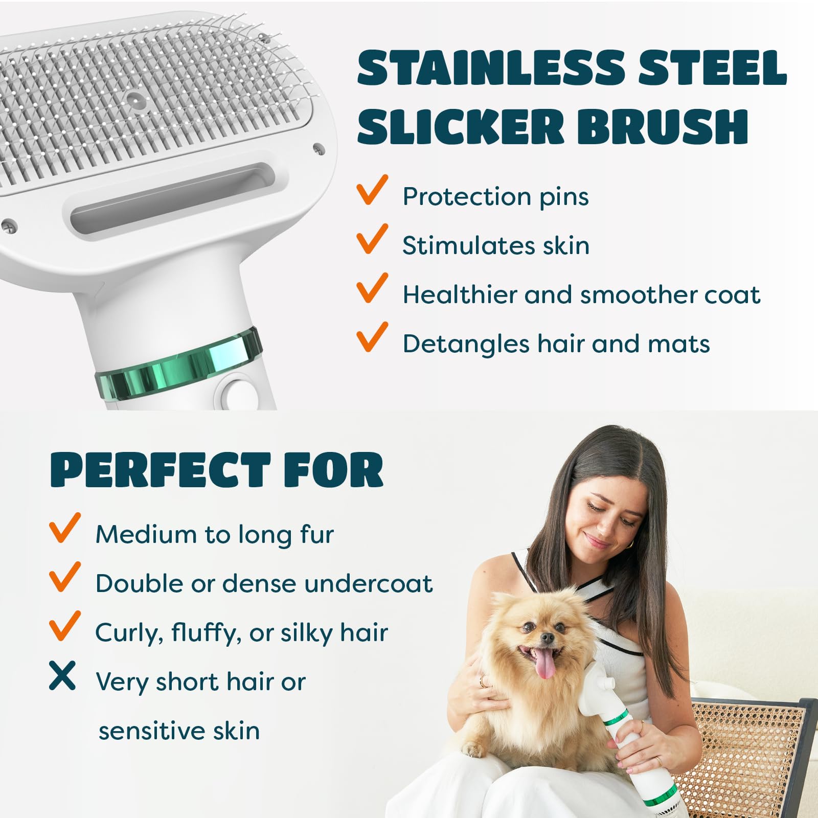 KUUBIA 300W pet dryer closeup with adjustable heat options.