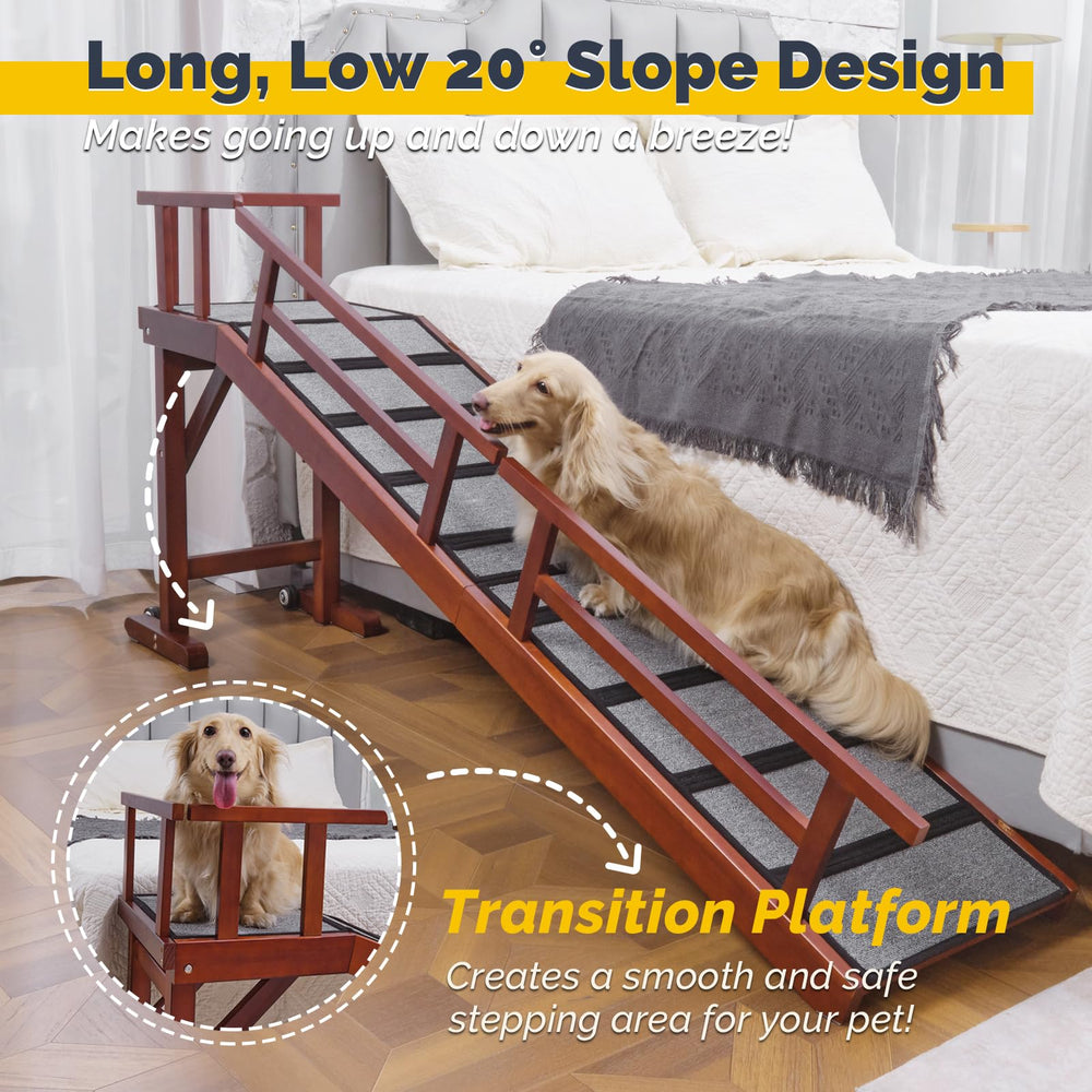 KUVETO dog's ramp anti-slip surface close-up shows secure footing and grip.