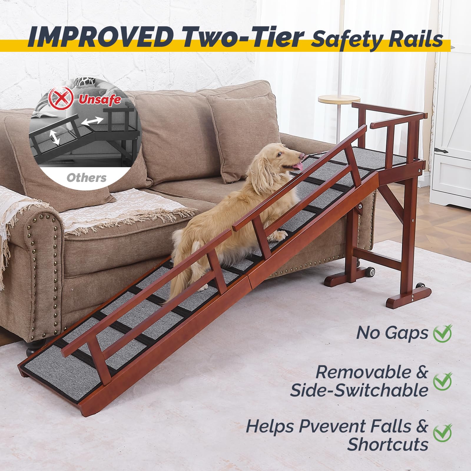 KUVETO ramp wheels enable easy relocation and storage.