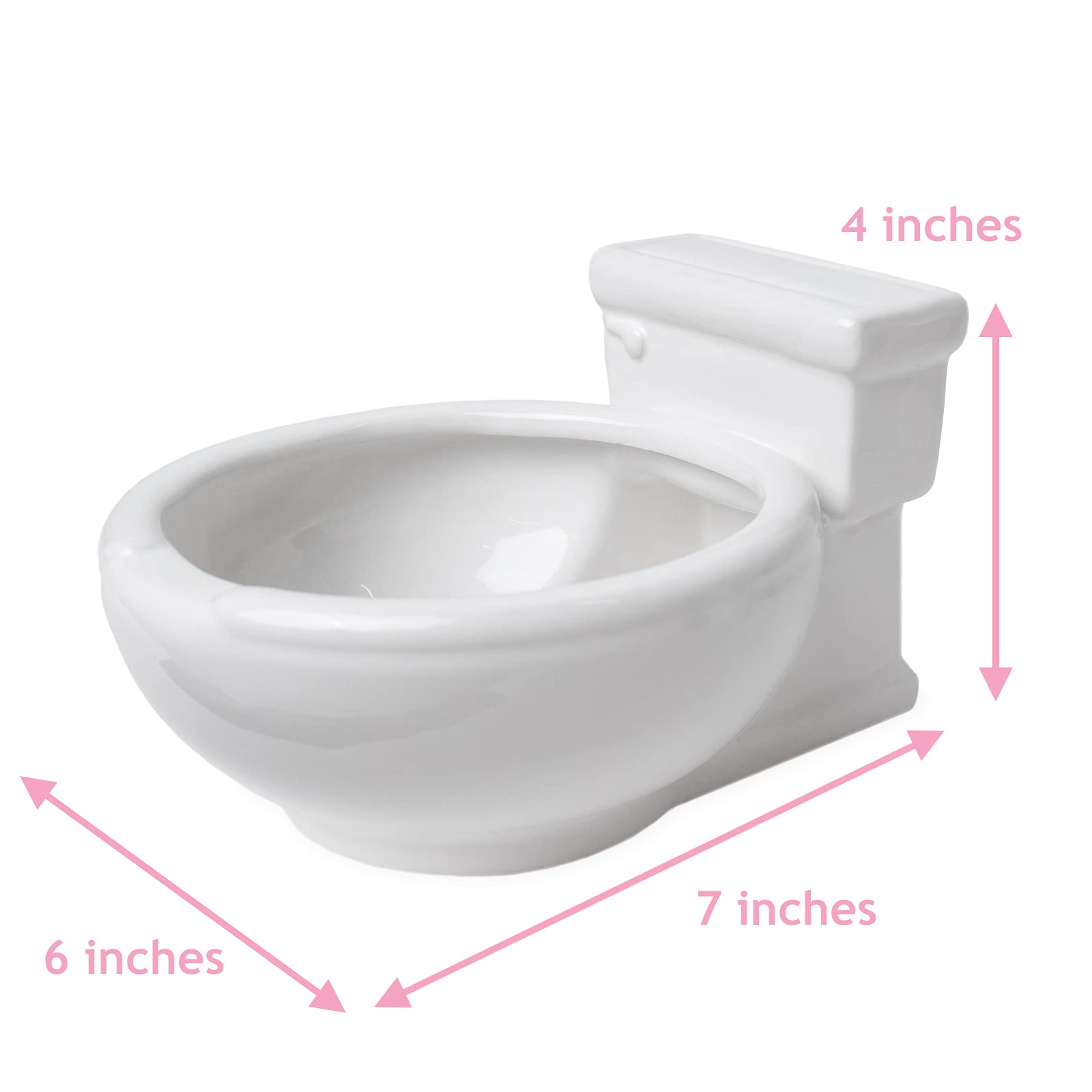 KwirkWorks toilet-shaped bowl Pet dish doubles as food or water bowl.