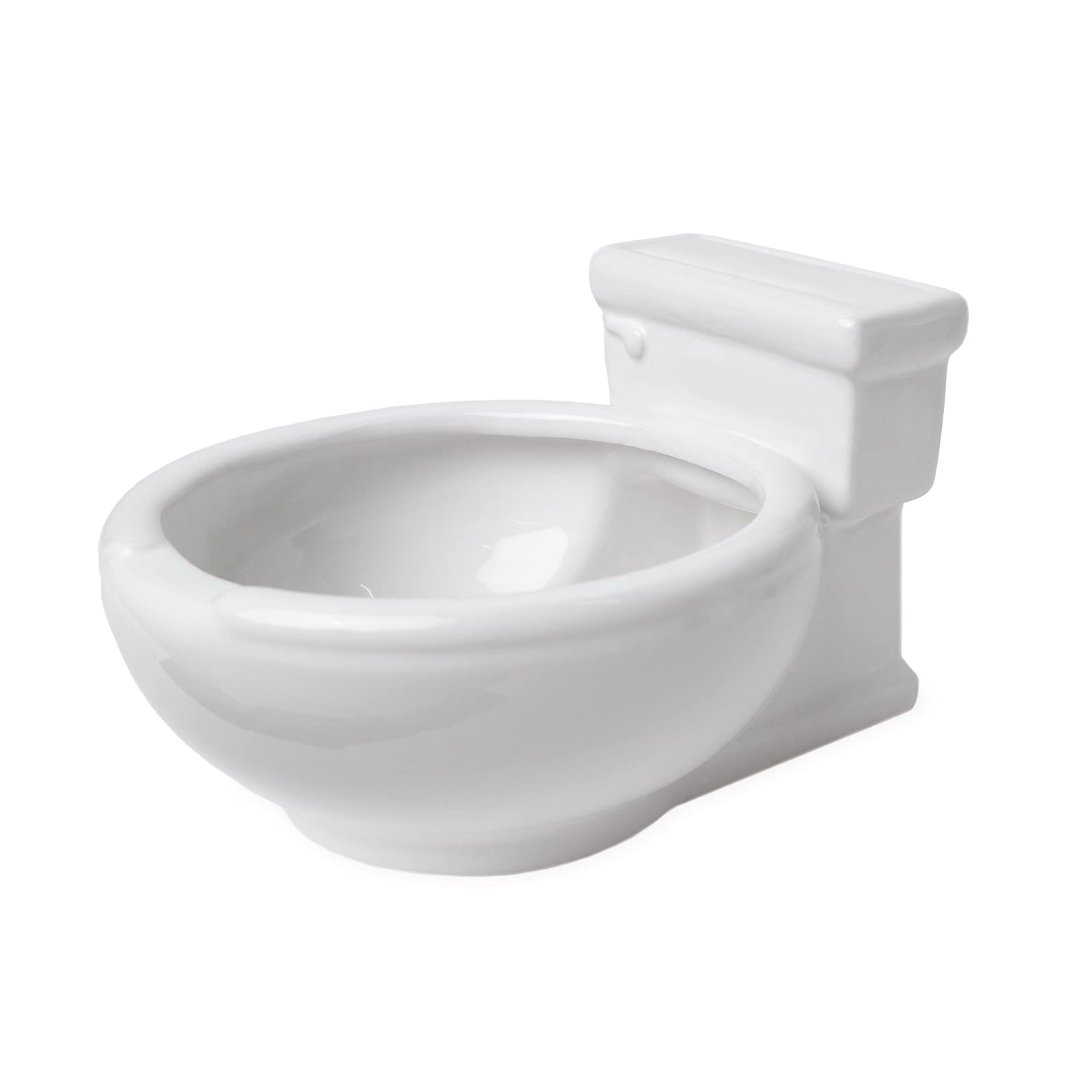 KwirkWorks toilet-shaped bowl Snack Throne for chips and dips at a party.