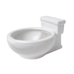 KwirkWorks toilet-shaped bowl Snack Throne for chips and dips at a party.