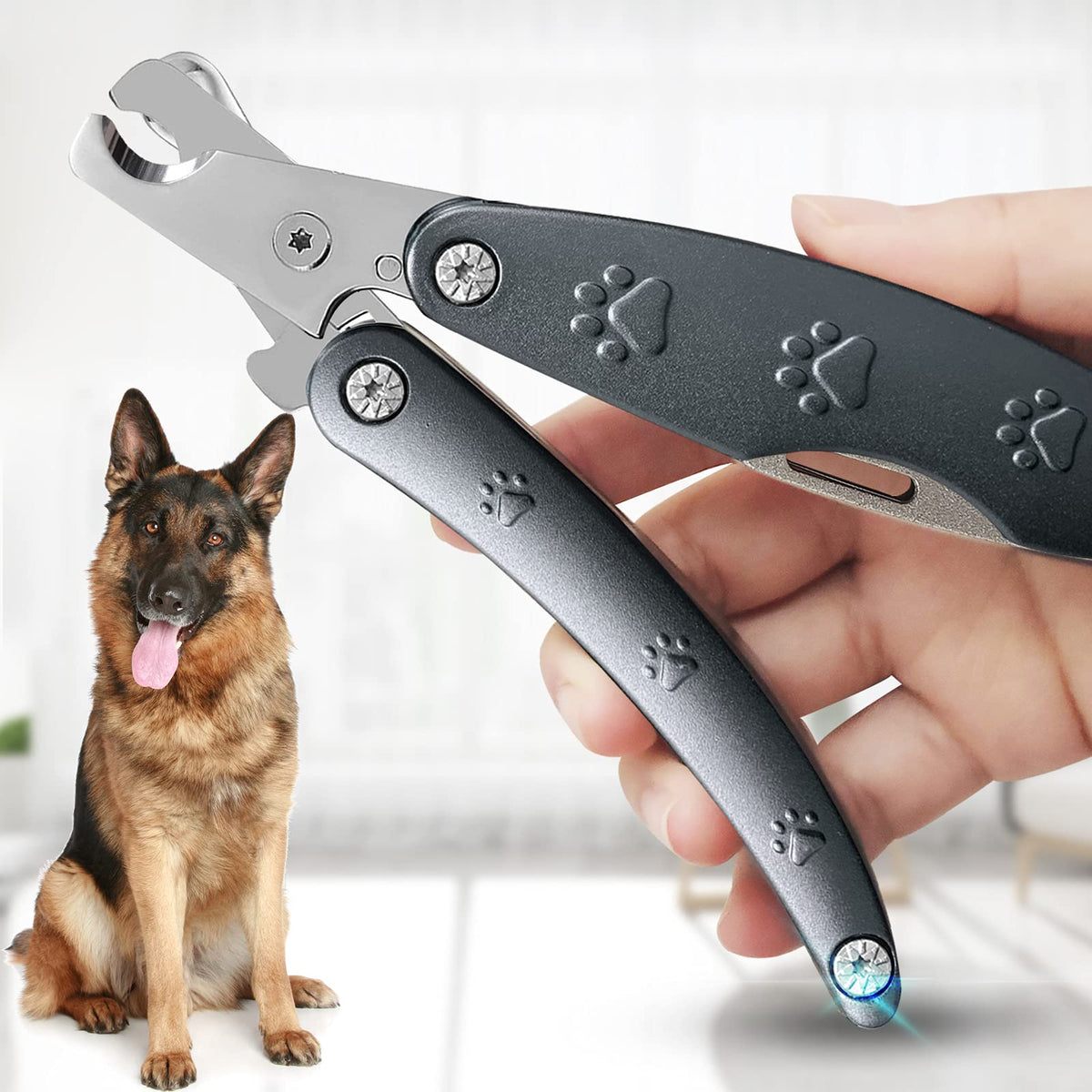 KXCDTECH heavy-duty dog nail clipper kit front view for large breeds