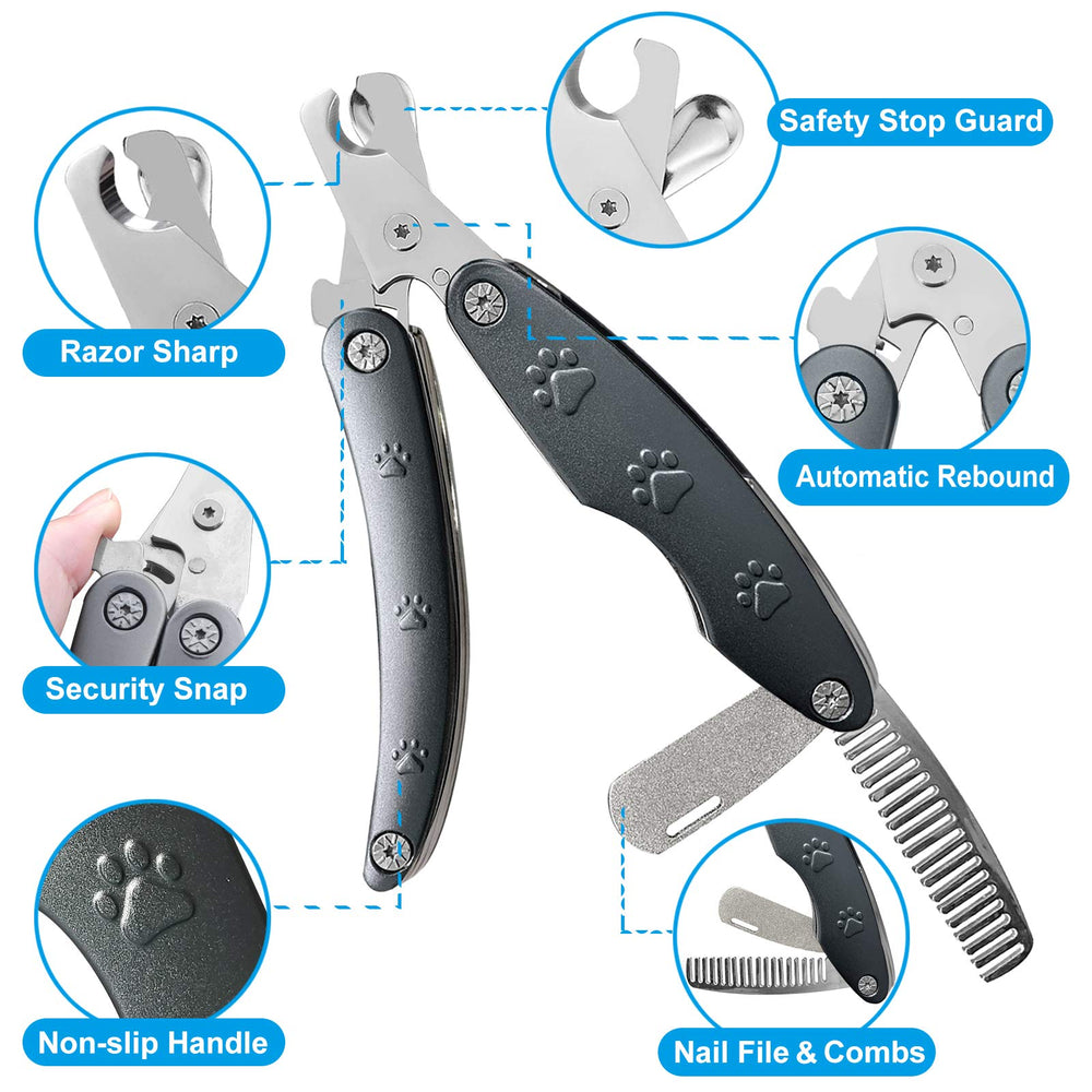 KXCDTECH heavy-duty dog nail clipper metal handle for long-lasting use