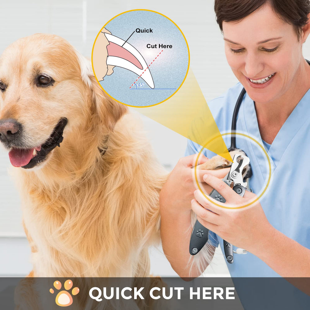 KXCDTECH heavy-duty dog nail clipper safety-lock storage feature