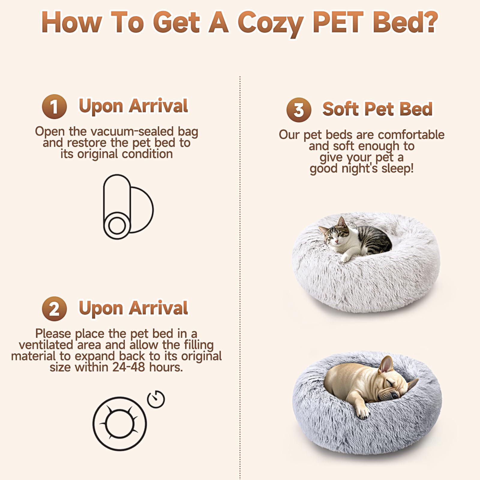 KXK donut bed placed in car seat for travel-friendly pet comfort.