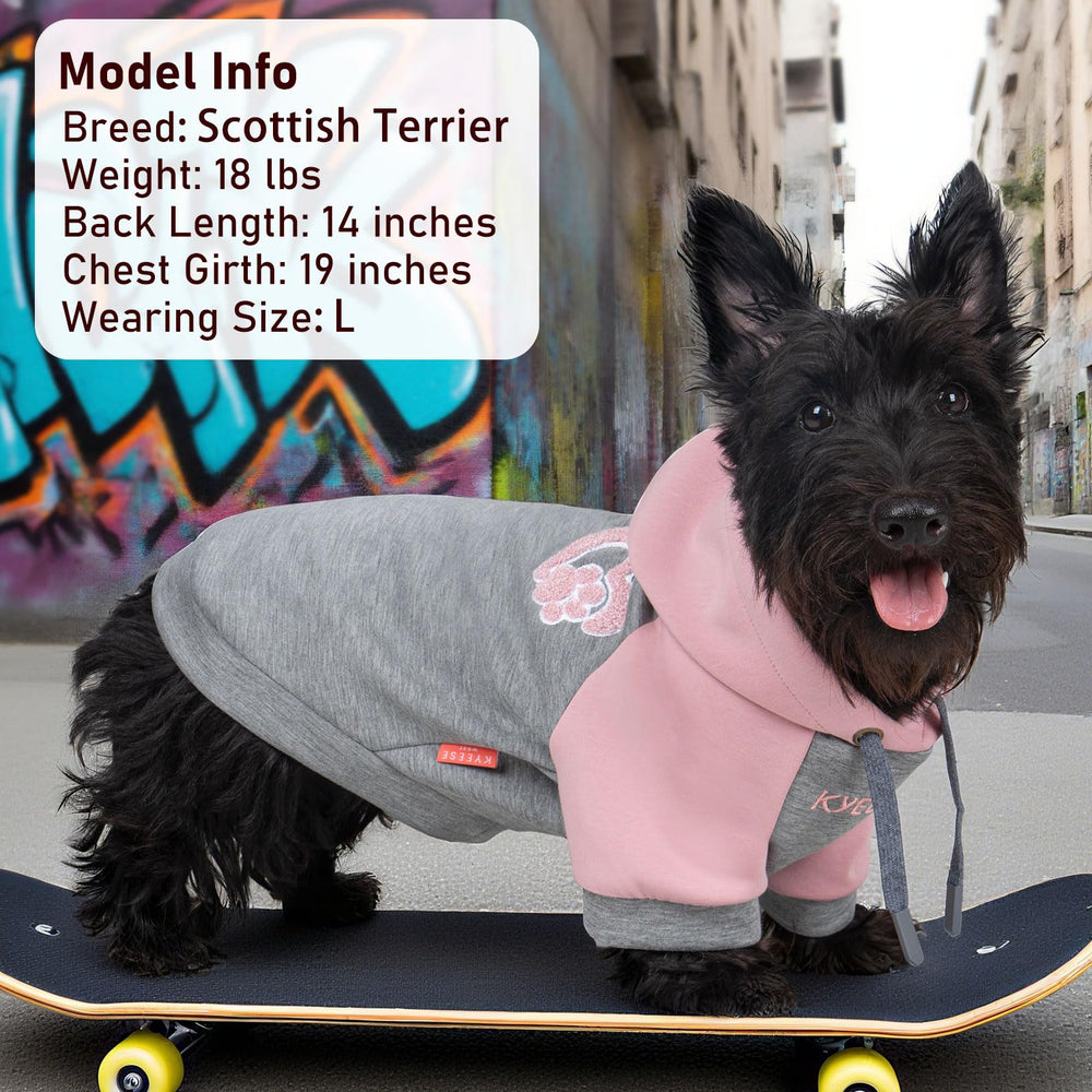 kyee-dog-hoodie-hood-drawstring close-up demonstrates adjustable fit