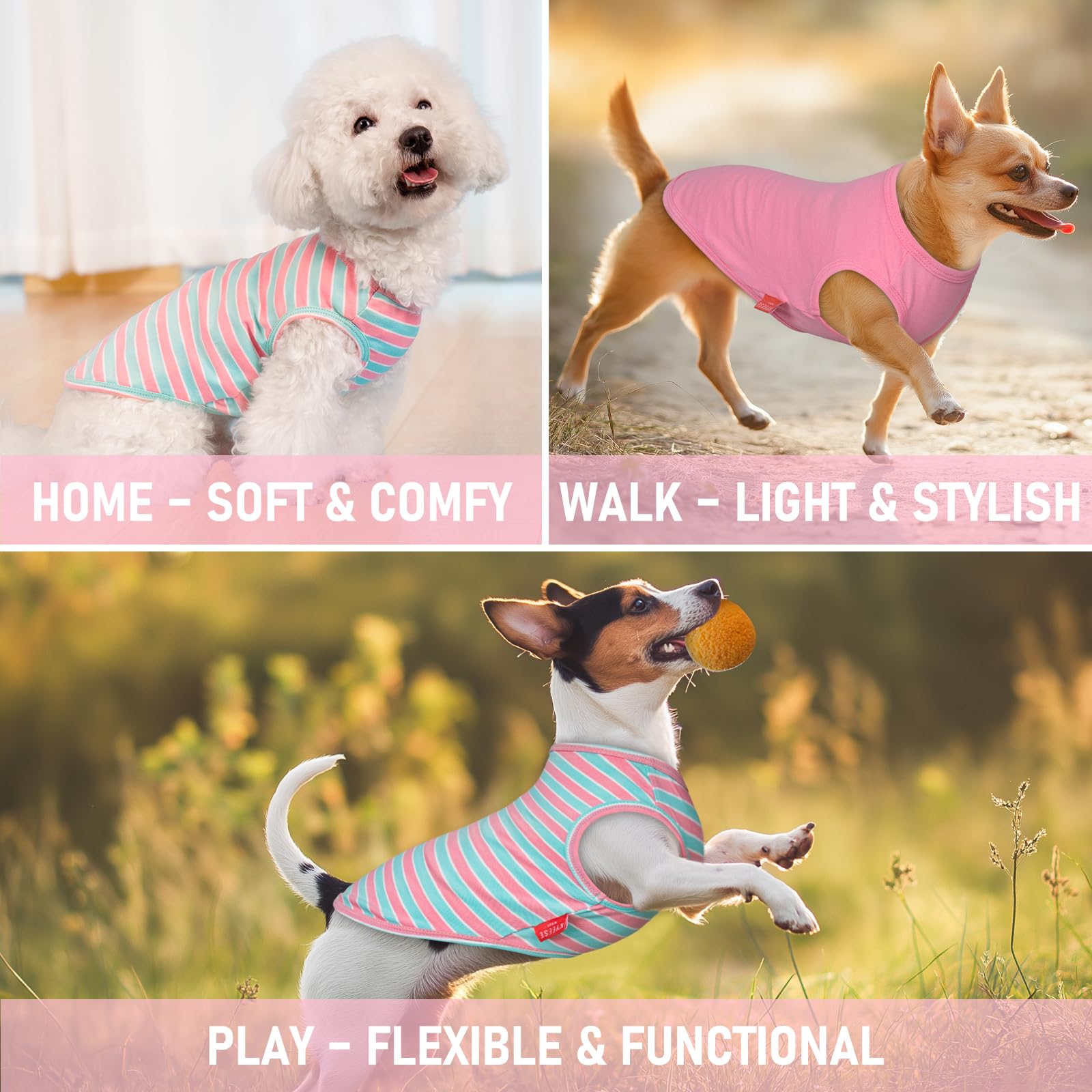 KYEESE dog shirts machine-washable care in cold water