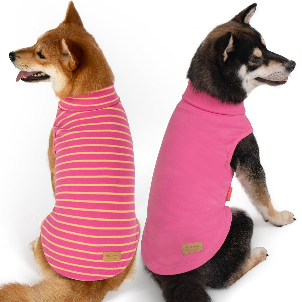 KYEESE 2Pack dog sweater turtleneck pullovers for cozy warmth and layering