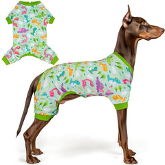KYEESE dinosaur-print velvet dog pajamas for plush daily comfort