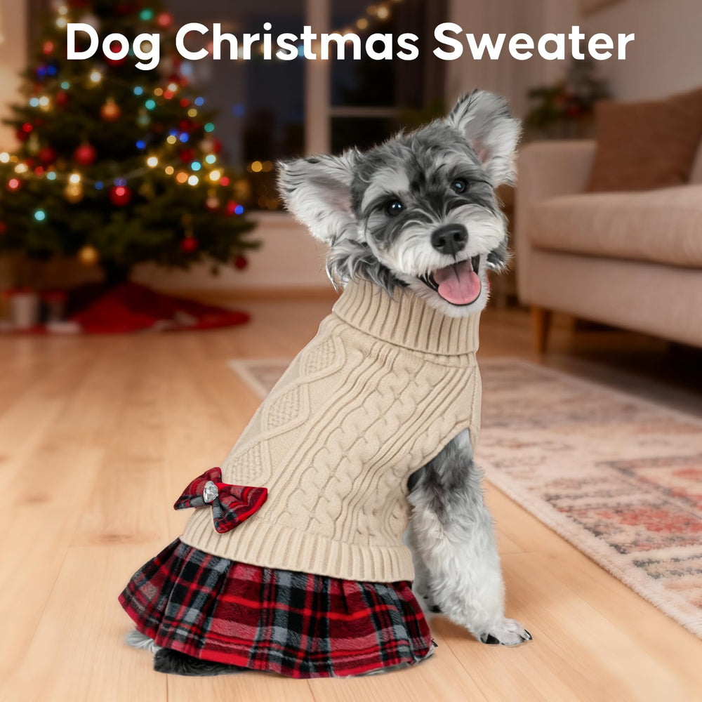 KYEESE dog sweater gingham patchwork design on chest