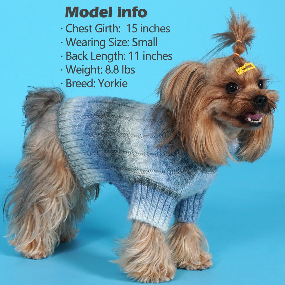 KYEESE Dog Sweater gradient colors showcase winter tones for stylish outfits