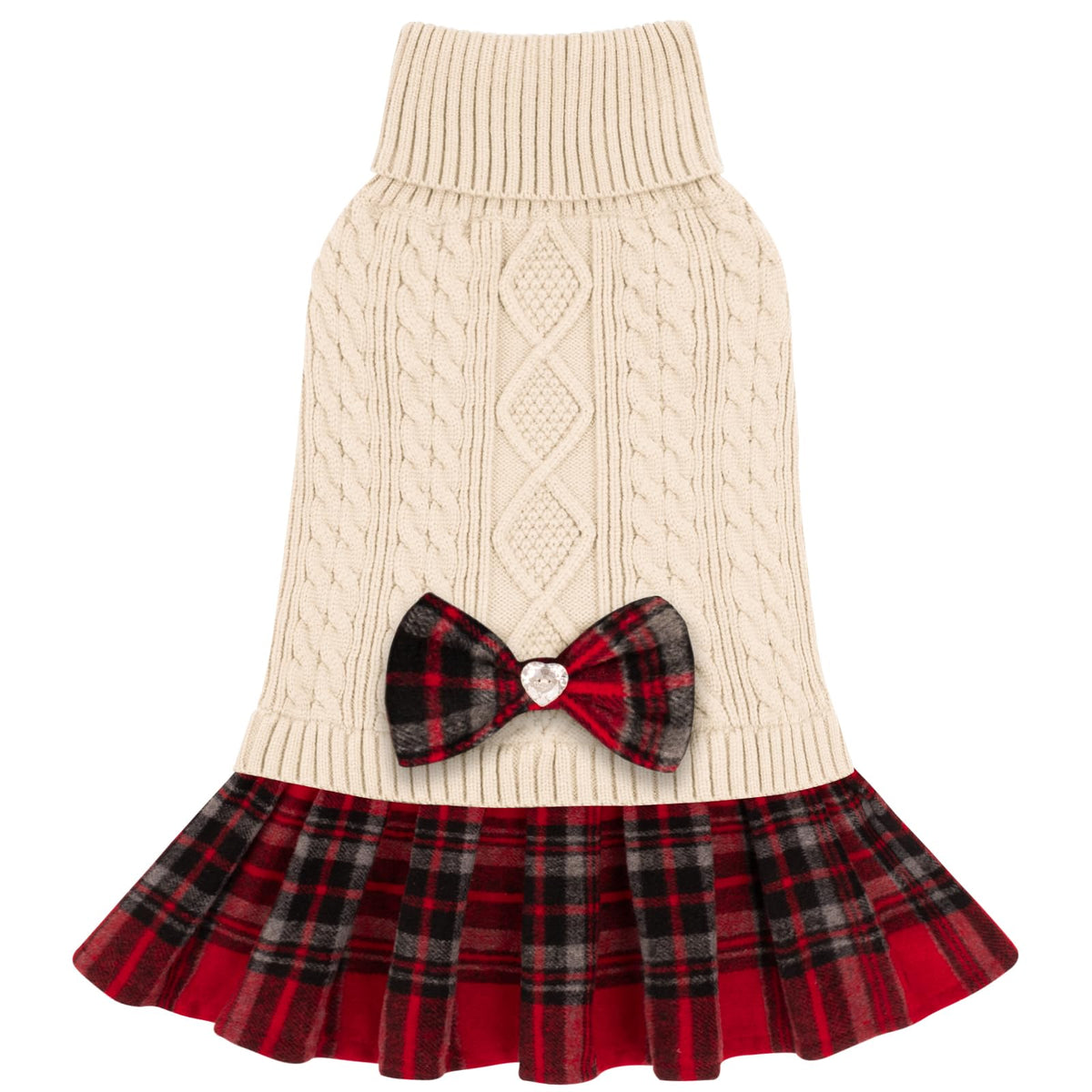 KYEESE dog sweater knitwear with turtleneck keeps small dogs warm and comfy