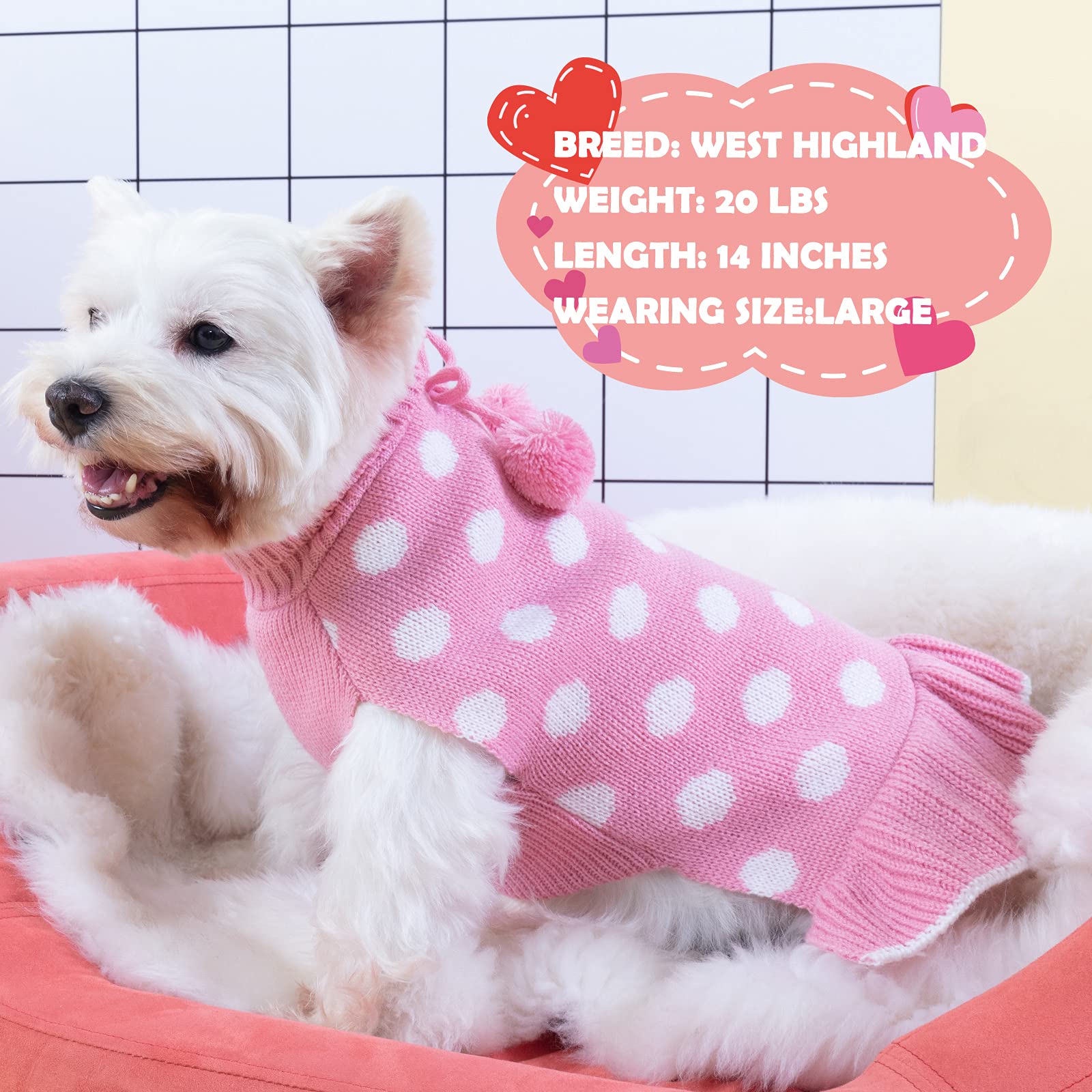 KYEESE dog sweater machine-washable care saves time between wears