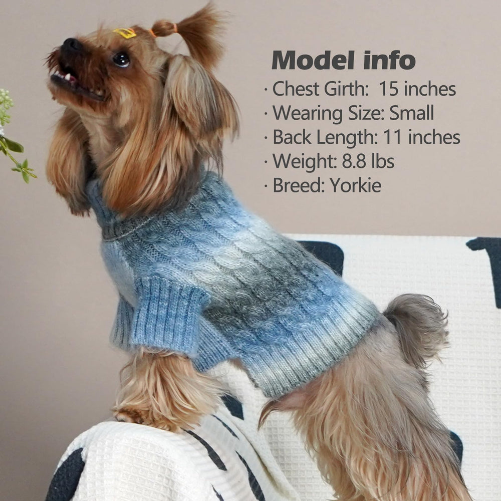 KYEESE Dog Sweater worn on a small dog illustrating snug fit and seasonal charm