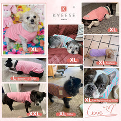 KYEESE 2Pack dog shirts striped orange-green detailed stitching highlights durability