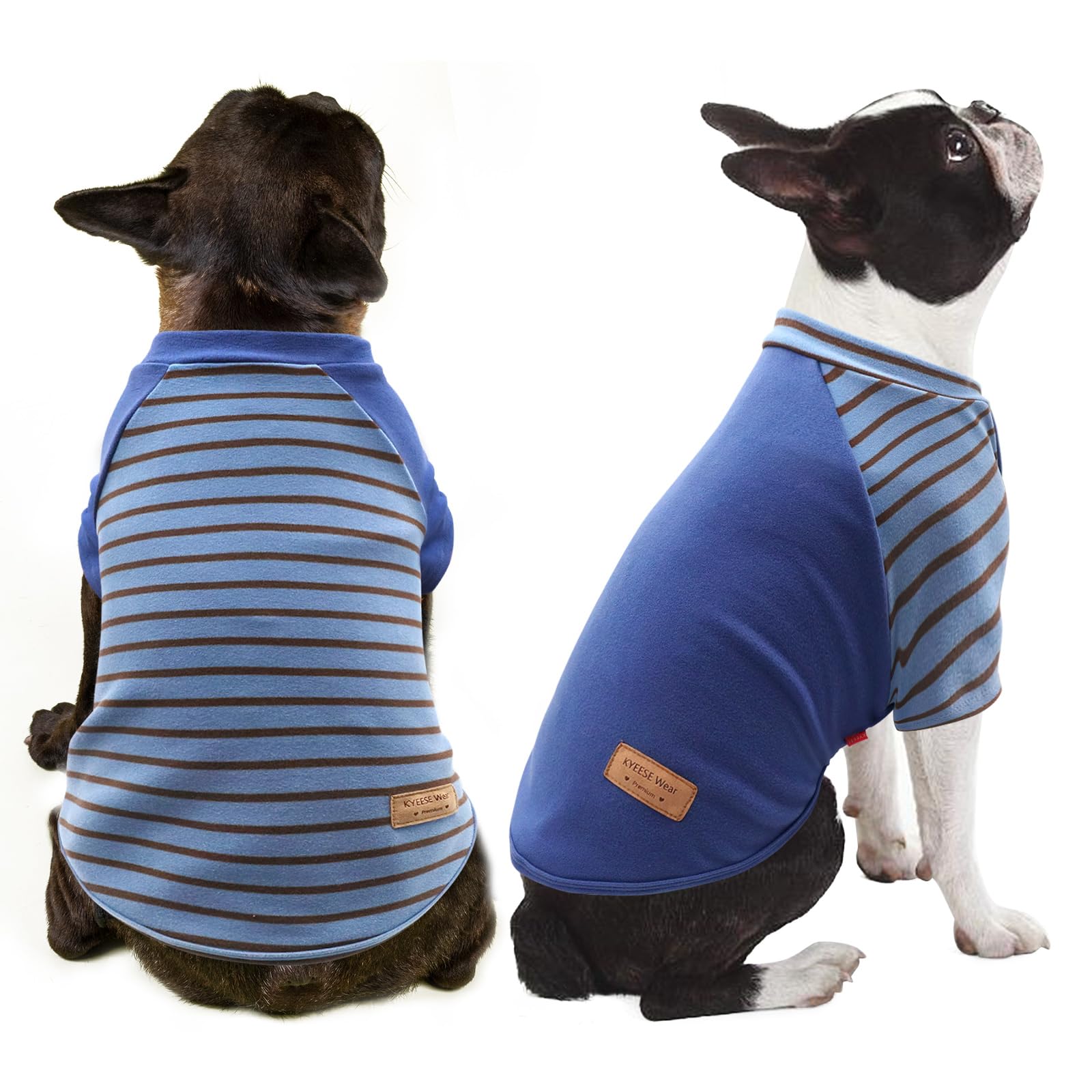 Kyeeese 2Pack dog sweater solid color wear provides cozy warmth for indoor outings.