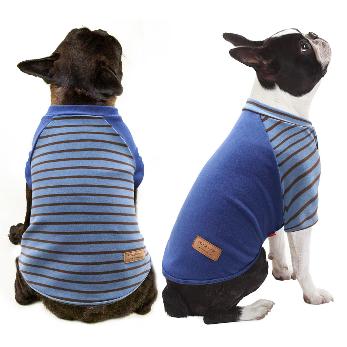 Kyeeese 2Pack dog sweater solid color wear provides cozy warmth for indoor outings.