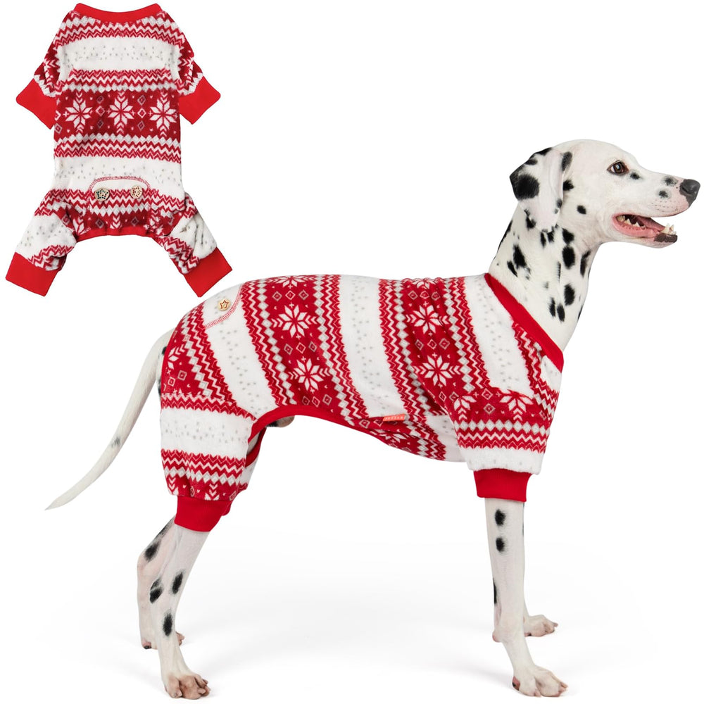KYEESE dog Christmas pajamas snowflake pattern adds festive warmth