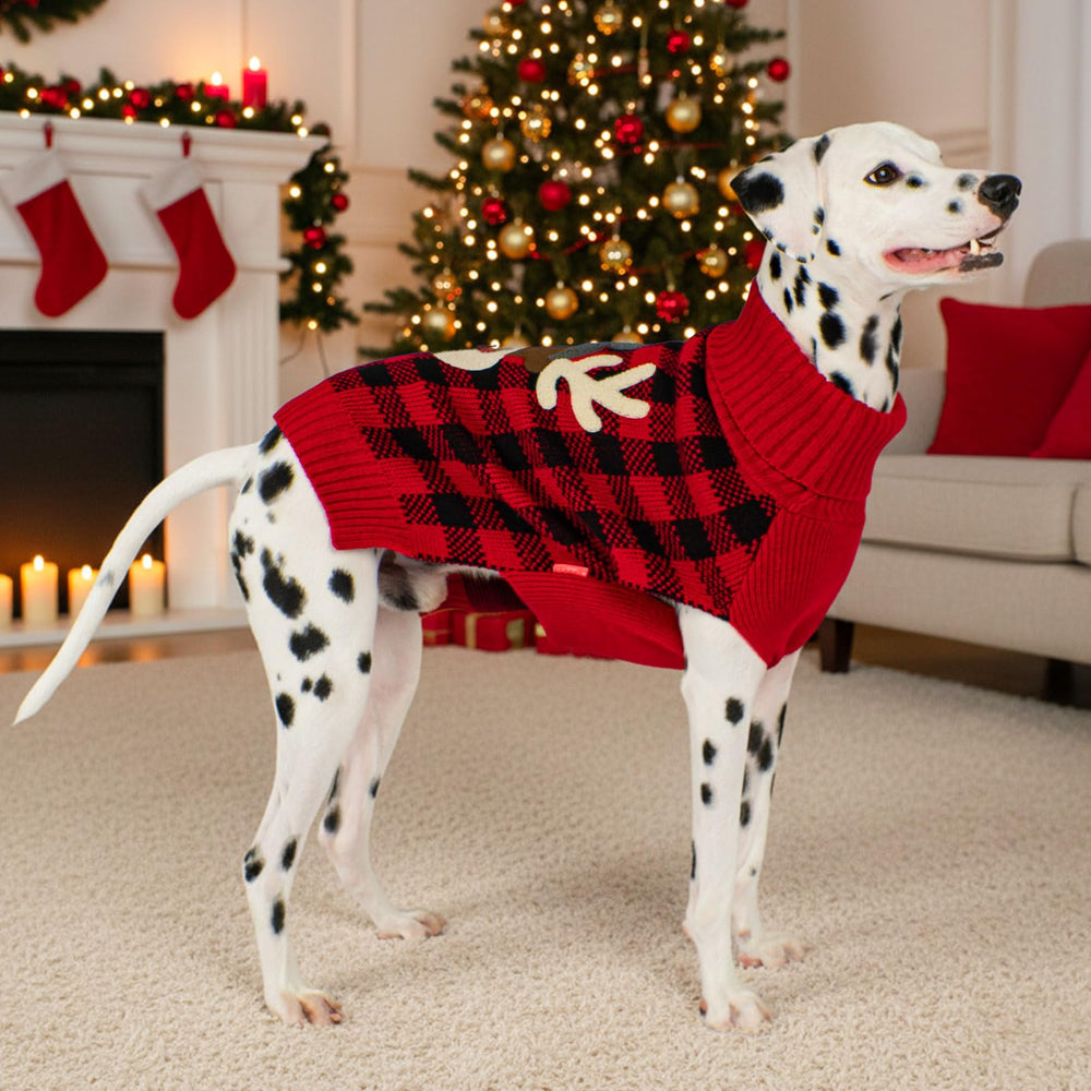KYEESE dog Christmas sweater sleeveless design allows free movement during play.