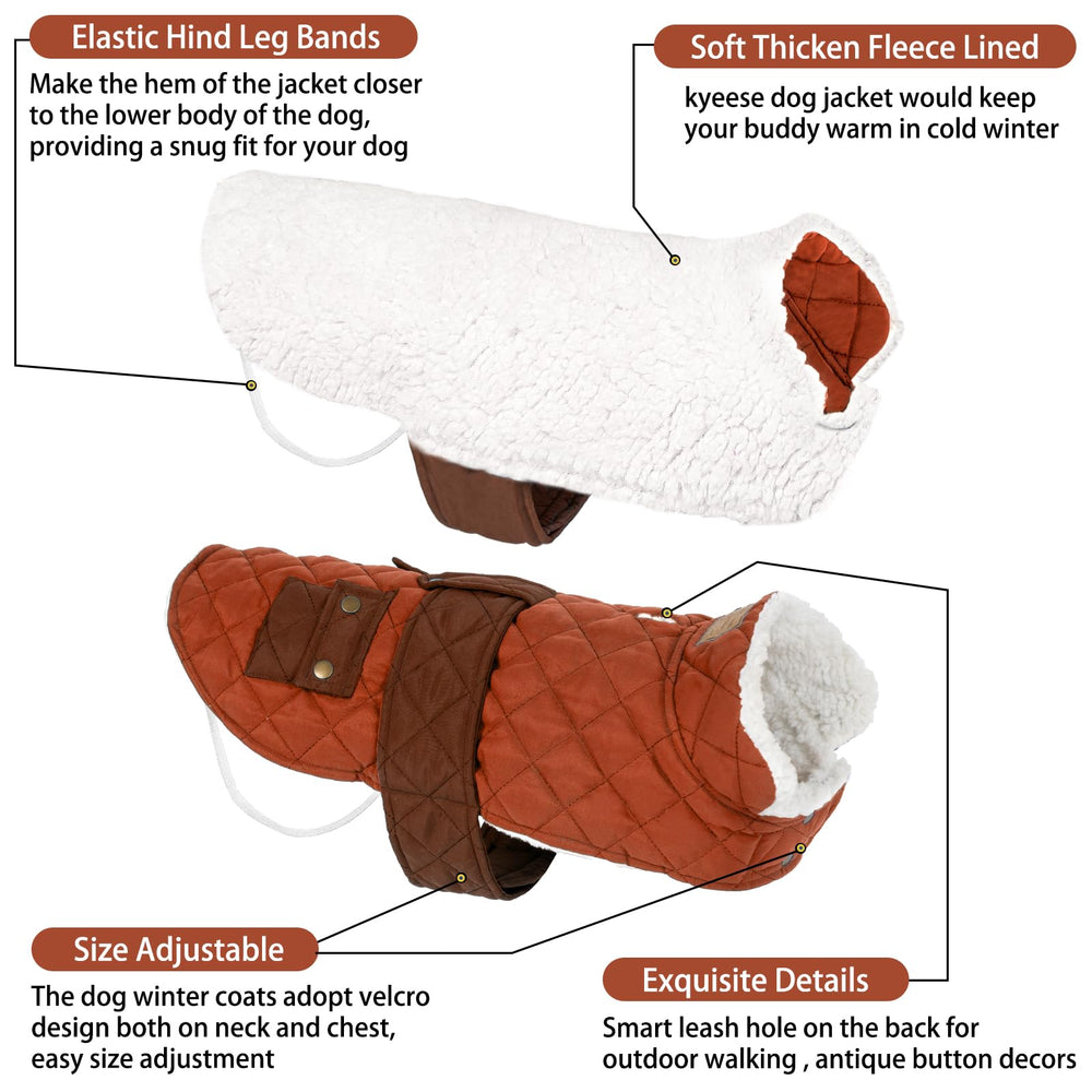 KYEESE dog coat antique button detail with classic style
