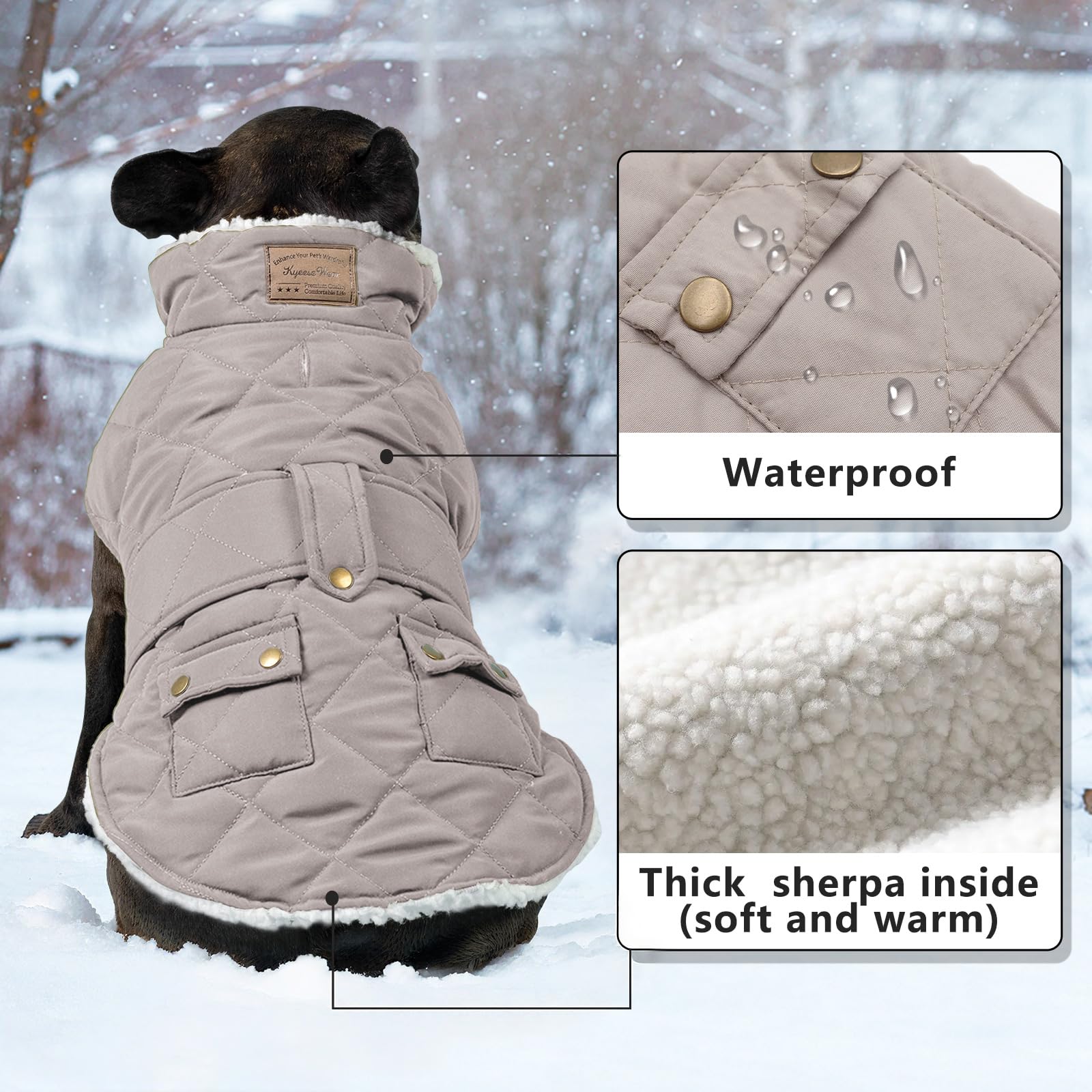 KYEESE fleece-lined interior provides warm comfort on cold days