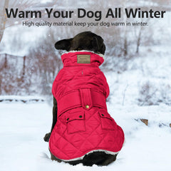 KYEESE dog coat pocket detail emphasizes practical storage during dog walks.