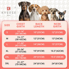 KYEESE dog coat with velcro adjustable neck and chest for easy fit
