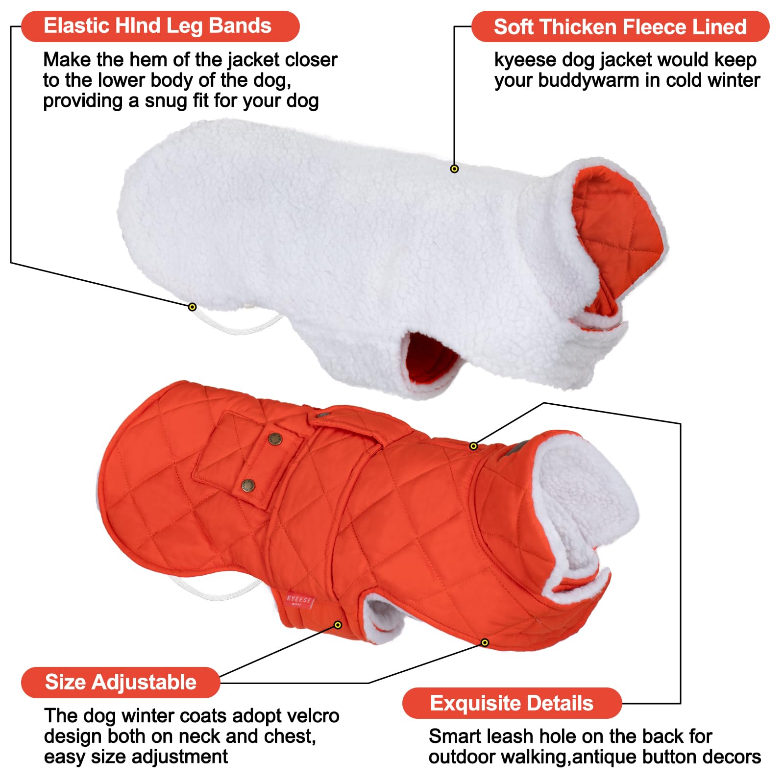 KYEESE velcro adjustment close-up for easy sizing