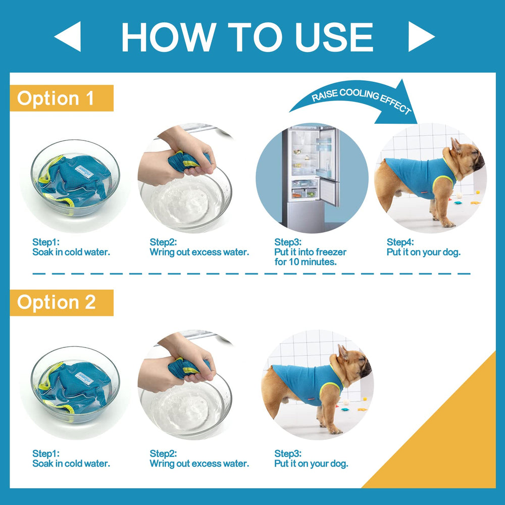 KYEESE dog cooling shirt packaging for travel-friendly storage.