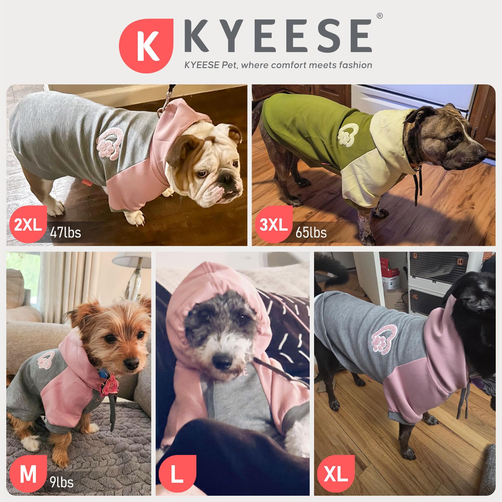 KYEESE dog hoodie machine washable for busy pet owners.
