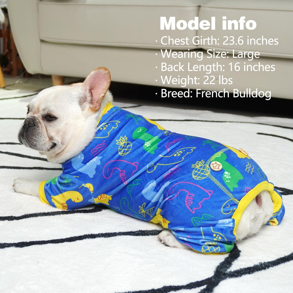 KYEESE dog pajamas dinosaur pattern for playful outfits.