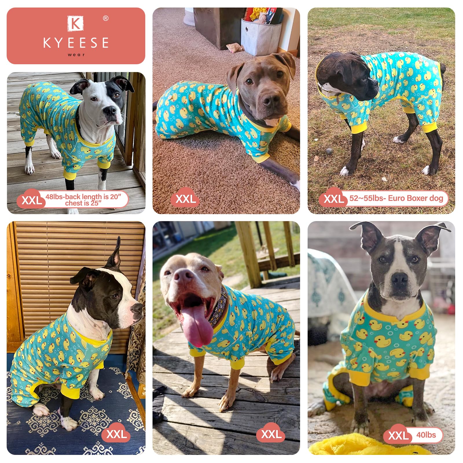 KYEESE dog pajama set on a dog during cozy lounge time