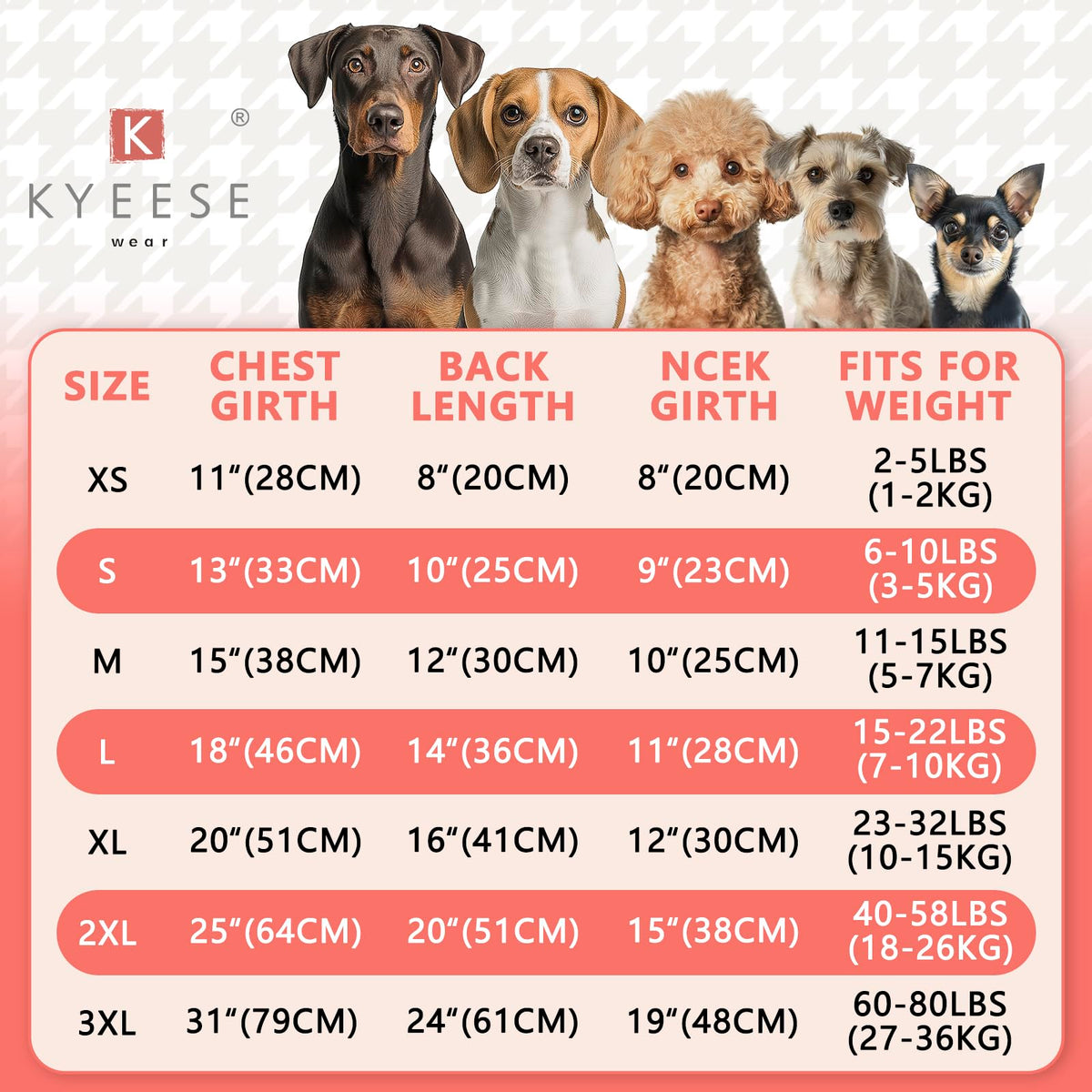 KYEESE dog pajamas in red buffalo check for cozy winter lounging