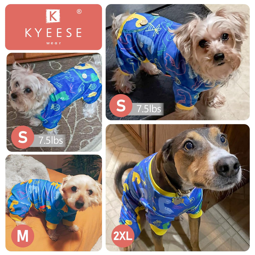 KYEESE dog pajamas reduce shedding around furniture.