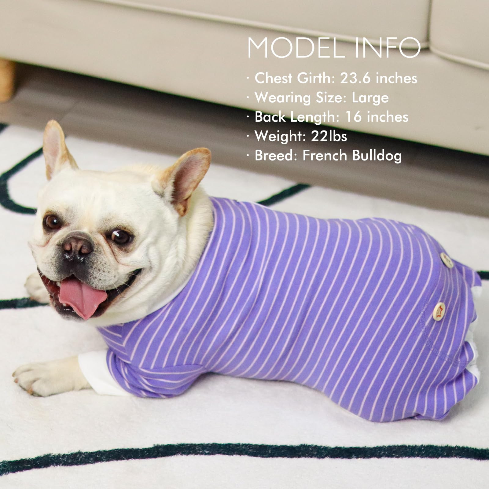 KYEESE size guide helps find small to medium dog fit.