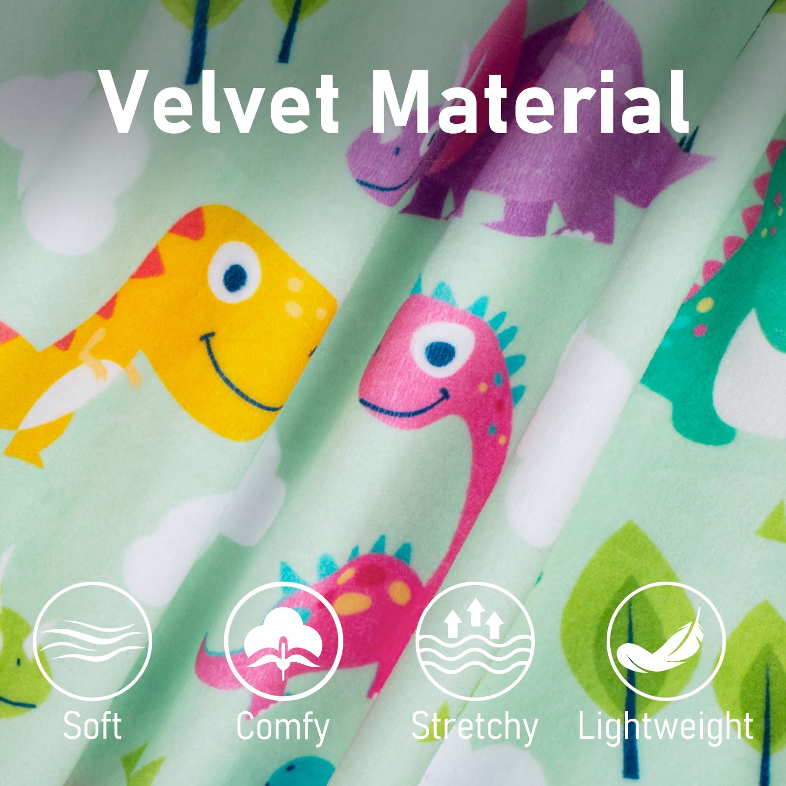 KYEESE velvet fabric closeup highlighting soft stretch for easy movement