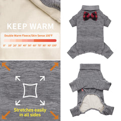 KYEESE dog pajamas XL stretchy dralon fleece for breathable comfort.